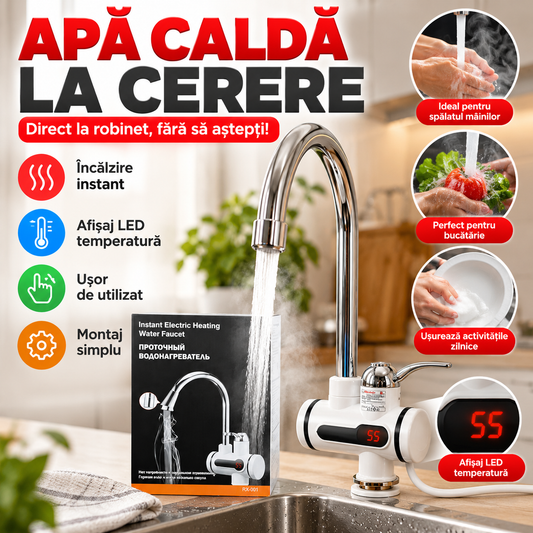 Robinet Electric Instant cu Încălzire Rapidă 3500W și Afișaj LCD – Apă Caldă la Cerere