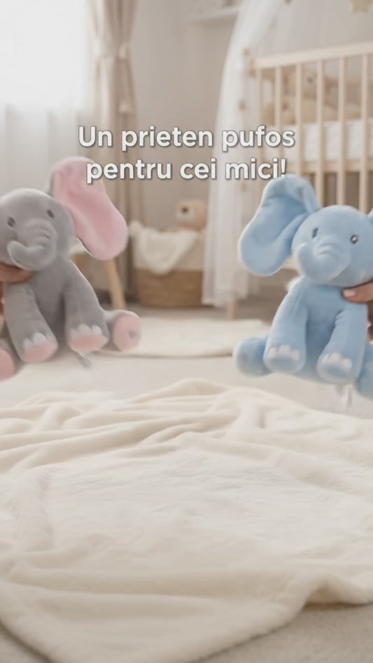 Elefant de Pluș Moale pentru Copii – Pluș Moale Cucubau