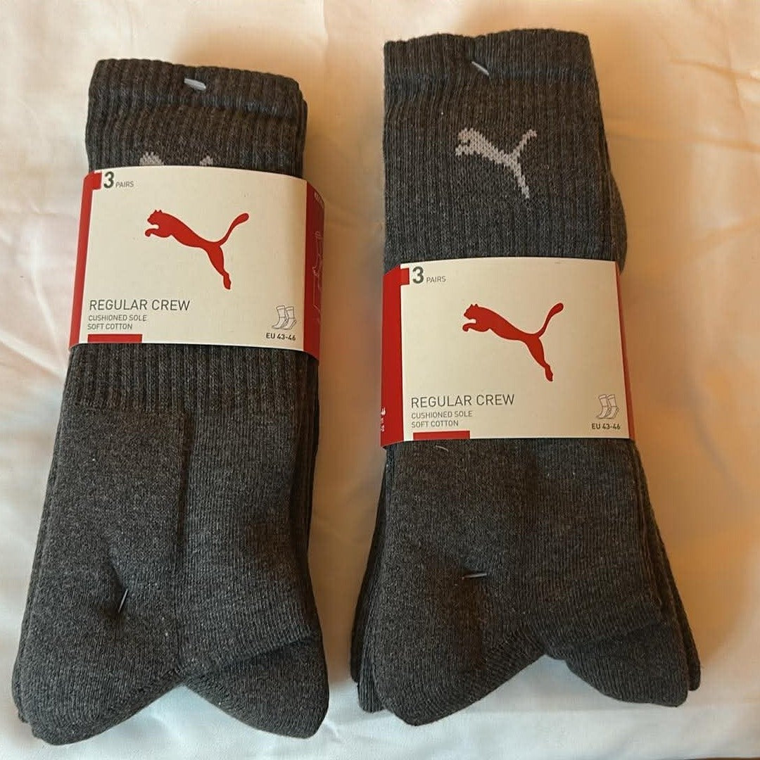Sosete barbati puma, 3 perechi, grii